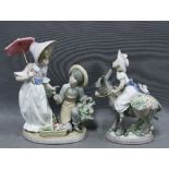 Lladro figures to include 'I Hope She Does' No 5450 & 'Look At Me' No. 5465, tallest 23cm (2)
