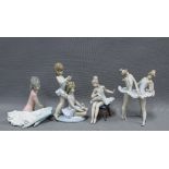 Four Lladro Ballerina figures, 21cm (4)
