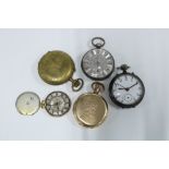 Gold plated full hunter pocket watch, William IV silver cased open face pocket watch, Junghans
