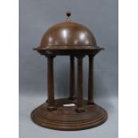 Portico stand with cupola, on a circular stepped base, 35cm