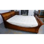 Sleigh bed with double mattress