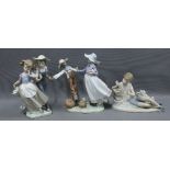 Lladro figures to include Scarecrow and the Lady, No 5385, and two others, 24cm (3)