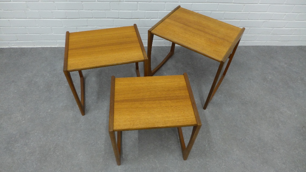 Retro teak nest of three tables. 50 x 54 x 43cm. (3) - Image 2 of 3