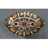 Royal Crown Derby Imari 1128 plate, lozenge shaped with printed factory marks, 23cm