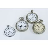 Railway pocket watches to include a London, Midland Scottish vintage Record open face pocket