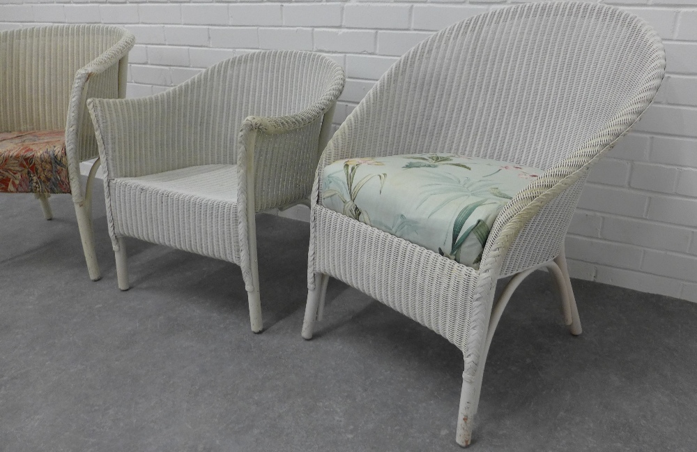 Three vintage Lloyd Loom 'Lusty' chairs. 78 x 66 x 48cm. (3) - Image 2 of 3