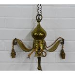 Early 20th century brass light fitting. 33 x 36cm.