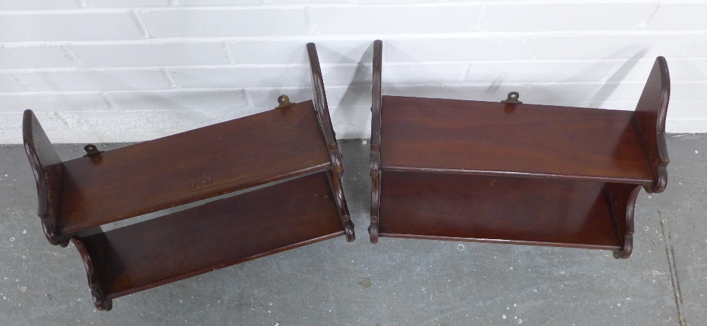 Pair of two-tier wall shelves, 39 x 41 x 15cm (2) - Image 2 of 3