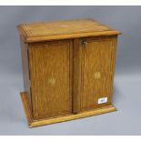 Late 19th / early 20th century scumbled wood smokers cabinet, 32 x 33cm