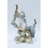 Lladro squirrel in a tree figure, 23 x 16cm.