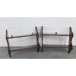 Pair of two-tier wall shelves, 39 x 41 x 15cm (2)