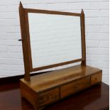 Mahogany dressing table mirror. 57 x 54 x 22cm.