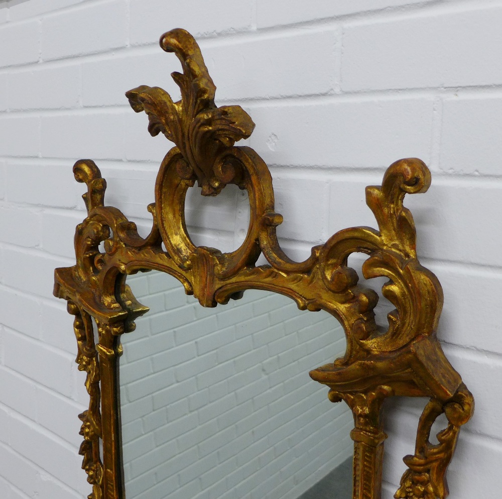 Rococo style gilt framed wall mirror. 109 x 59cm. - Image 3 of 4