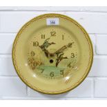 Vintage Smiths tin plate wall clock 26cm diameter