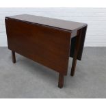 Late 19th century mahogany drop leaf table. 72 x 128 x 98cm.