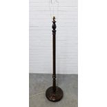 Mahogany standard lamp. 140cm.