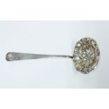 Danish silver sifter spoon, 17cm