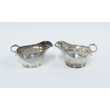 Pair of George V silver sauce boats, Birmingham 1923 & 1925 (2)