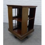 Early 20th century mahogany revolving bookcase. 80 x 52cm.