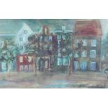 Cynthia Fraser (Scottish ) Street Scene, watercolour, signed and dated 73, framed under glass, 55