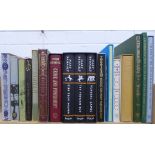 A collection of hardback fiction, including The Folio Society edition of "The Alexander Trilogy"