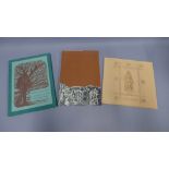 Three Old Stile Press books with illustrated woodcuts by Angela Lemaire, including "The Pied Piper",