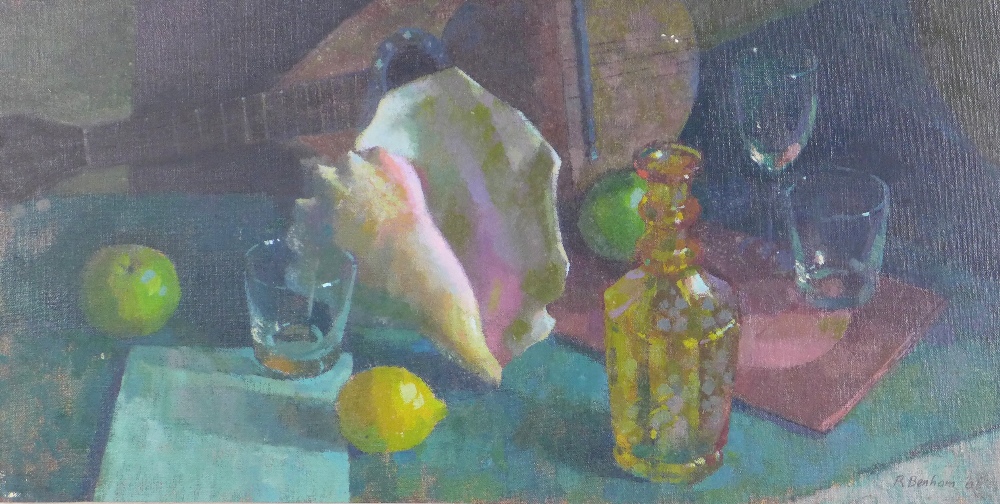 Ronald Benham RBA 1915-1993, Still life with Sea Shell, oil on canvas, signed and dated 66,