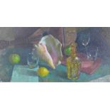 Ronald Benham RBA 1915-1993, Still life with Sea Shell, oil on canvas, signed and dated 66,