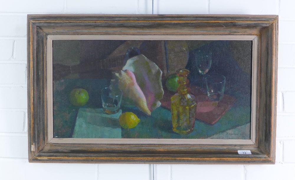 Ronald Benham RBA 1915-1993, Still life with Sea Shell, oil on canvas, signed and dated 66, - Image 2 of 4