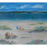 Kathleen Conboy, (Contemporary) 'Summer Afternoon - Nairn Beach', oil on board, signed and dated '