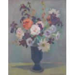 Winifred McKenzie (1905 - 2001) still life of flowers, oil on canvas, signed and framed under glass,