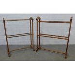 Two similar towel rails. 87 x 75cm. (2)