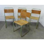 Set of four vintage chairs. 83 x 41 40cm. (4)