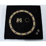 Ciro costume jewellery necklace and earrings, boxed, etc