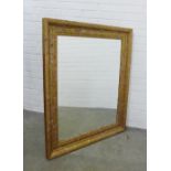 Large wall mirror with rectangular glass plate. 114 x 93cm.