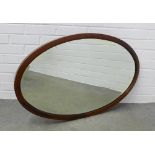Oval wall mirror. 59 x 93cm. (a/f)