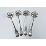 Four Scottish silver toddy / sauce ladles, Charles Dalgleish, Edinburgh 1818, 15 cm long (4)