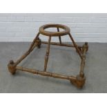 Wooden walker with turned stretchers, 41 x 70cm