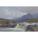 George Drummond Fish (1876-1938), Highland Loch scene, watercolour, signed, framed under glass, 47 x