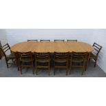 Nils Jonsson extending teak dining table, with stamped marks for Troeds Bra Bohag, 155cm closed,