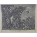 French engraved print, in a glazed frame, 55 x 45cm