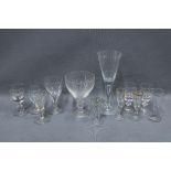 Collection of 19th century and later drinking glasses, (12)