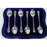 Cased set of six silver teaspoons, Sheffield 1899 (6)