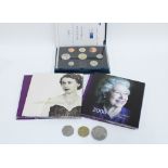 Royal Mint 1995 Proof Coin set, QEII Golden Jubilee Crown, QEII 80th Birthday Crown, Bank of England