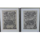 Battle of Dunblain & The Six Lords Pleading at Westminster Hall, a pair of framed prints, (2)