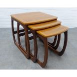 Parker Knoll teak nest of three tables 52 x 52 x 48cm (3)