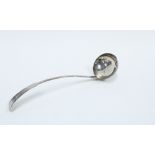 Early 19th century Scottish silver soup ladle, Andrew Wilkie, Edinburgh 1813, 32cm