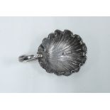 Victorian silver caddy spoon by George Unite, London 1871, 7cm