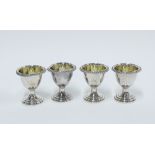 Set of four William IV silver egg cups, A.G Whighton, Edinburgh 1836 (4)