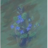 Margery Stephenson (1929 - 2018) 'Germander Speedwell' watercolour, framed under glass within a gilt